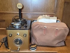 Vtg Telechron Sears Roebuck Silvertone Tube Wire Radio Recorder Microphone LOT