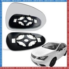Right Driver side Wing mirror glass for Seat Ibiza 2008-2017