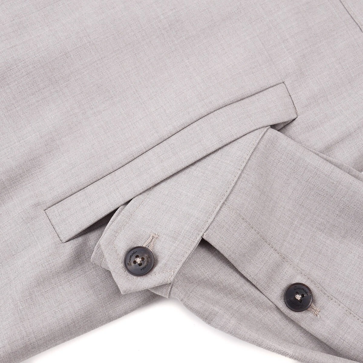 Drumohr Gray-Beige Extrafine Wool Button Front Shirt-Jacket M/L (Eu 50) NWT image 2