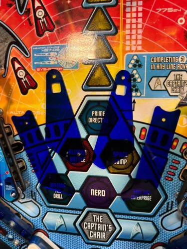 Stern Star Trek Pro Pinball Machine slingshot and lane mod - NEW - made to order