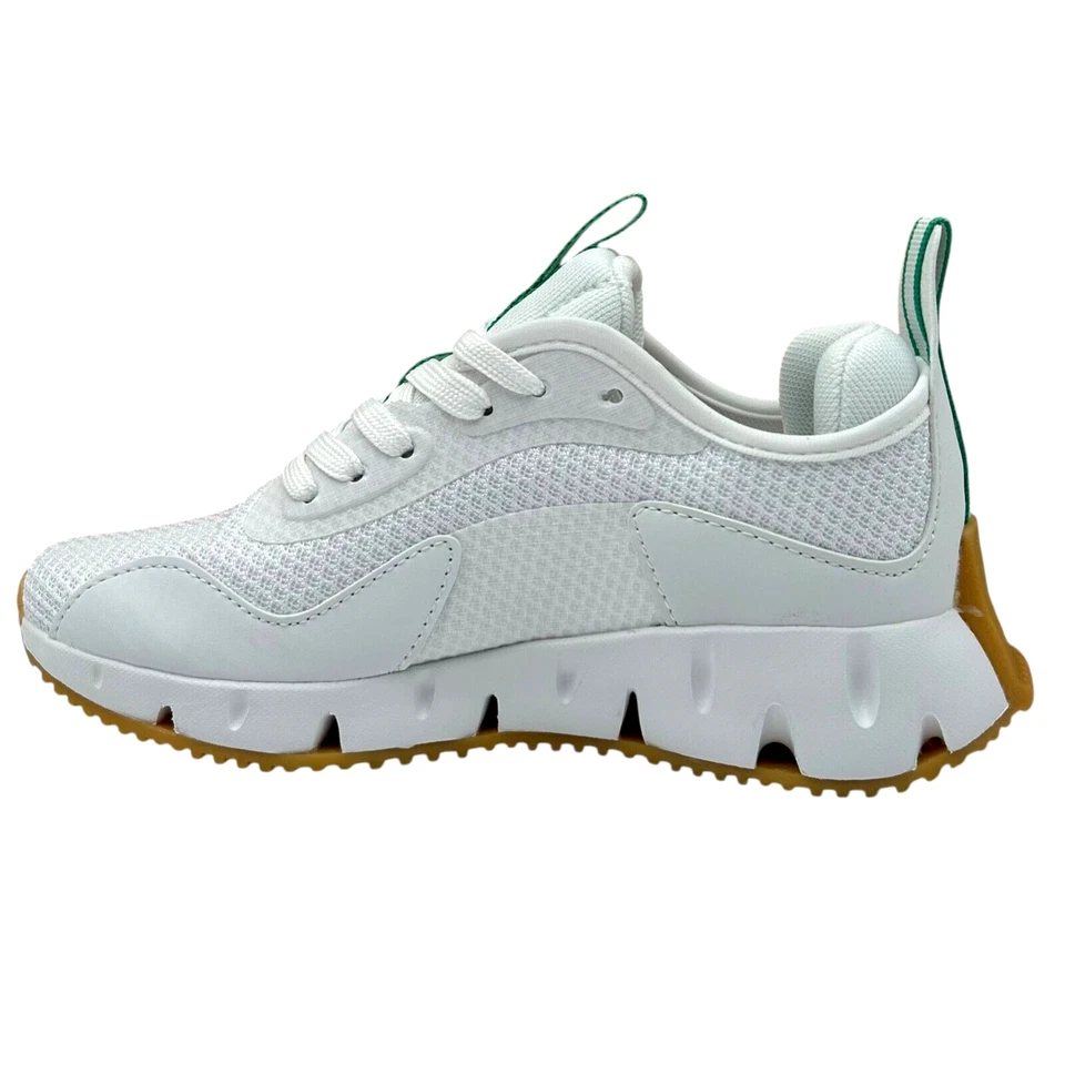 Zapatillas deportivas Reebok Zig Dynamica para jóvenes niños talla 2Y blancas/marrones puntera y talón parachoques Foto 4 de 4