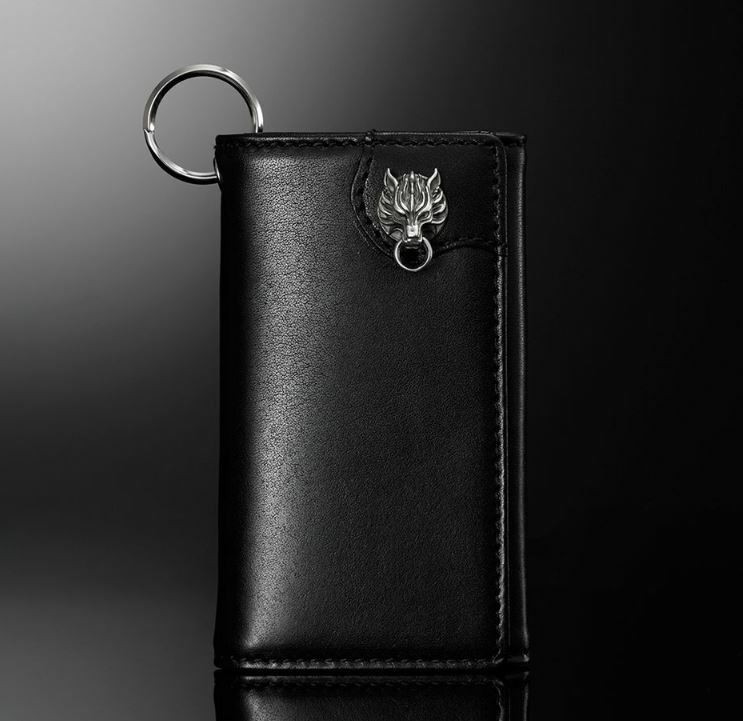 Final Fantasy VII 7 Cloud's Fenrir Cloudy Wolf Leather Key Wallet