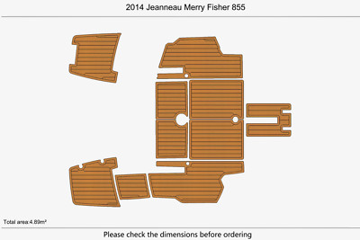 2014 Jeanneau Merry Fisher 855 Swim Platform Cockpit EVA Foam Teak Deck Flooring