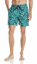Kanu Surf Men's Havana Swim Trunks Board Shorts Marlin Green Paisley Sz M EUC
