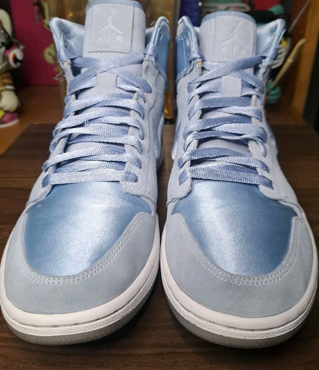 Nike Air Jordan High Hydrogen Blue Satin Size 10 Mens