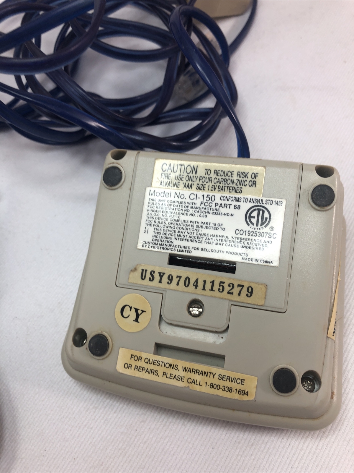 Genuine Bellsouth (CI150) 90 Name / Number Memory Caller ID Box