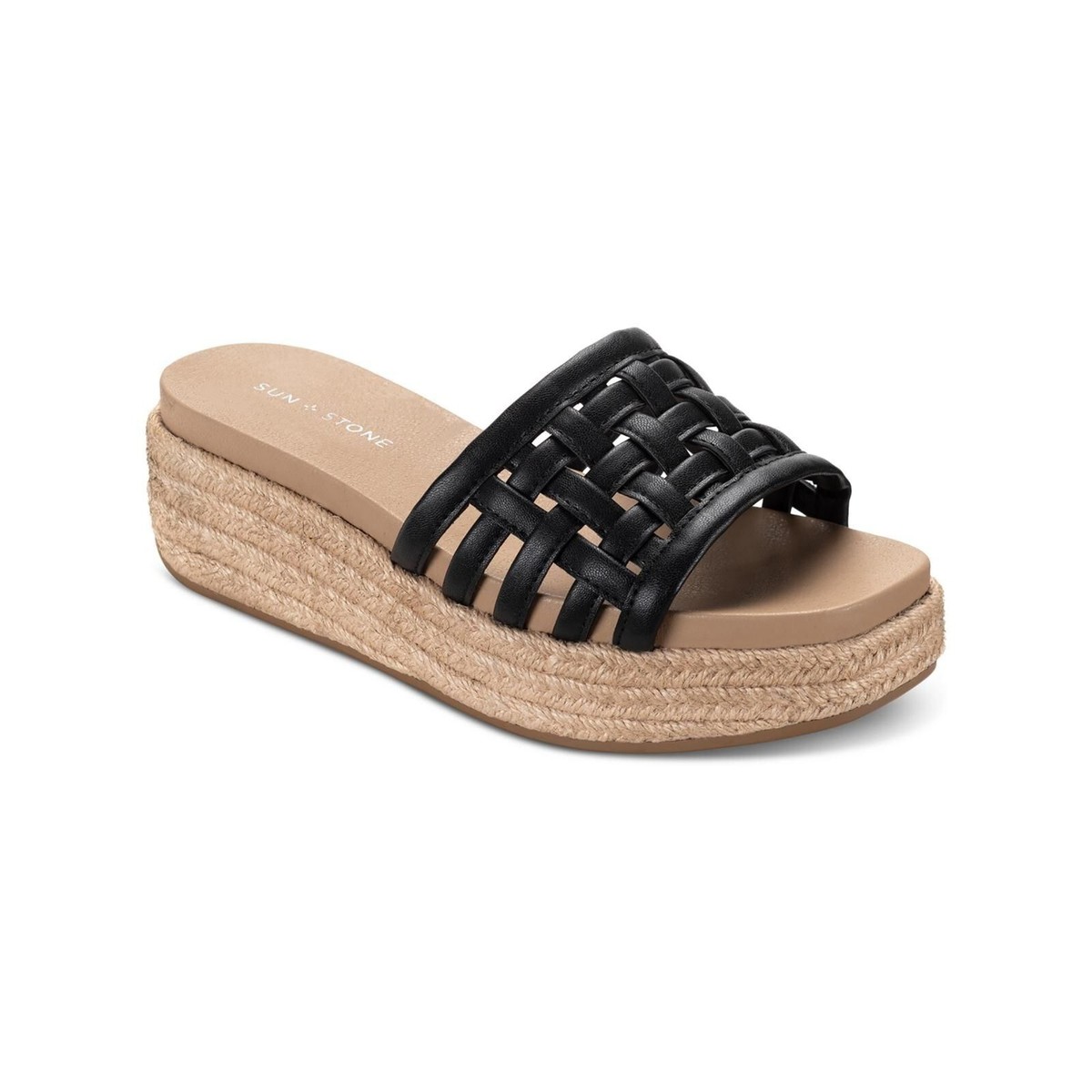 Sun + Stone Jordanaa Espadrille Platform Wedge Slide Sandals  display picture 1