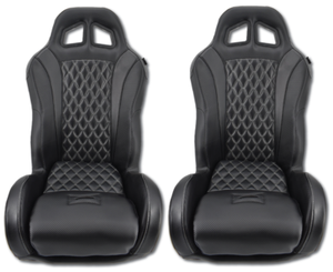 Set Of 2 Diamond Stitched Black Suspension Seats Canam Maverick X3 X Rs Turbo R Ebay