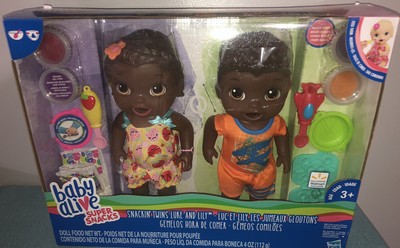 baby alive snackin twins luke and lily