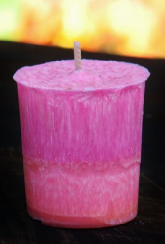 160hrs 8pk HOT PINK LIME Bright Scented VOTIVE CANDLES SOUL & MIND SOOTHING - Picture 1 of 12