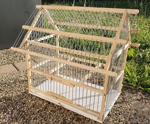 Détails Sur Cage De Chant Oiseaux Bois Maisonnette A Suspendre Ca020