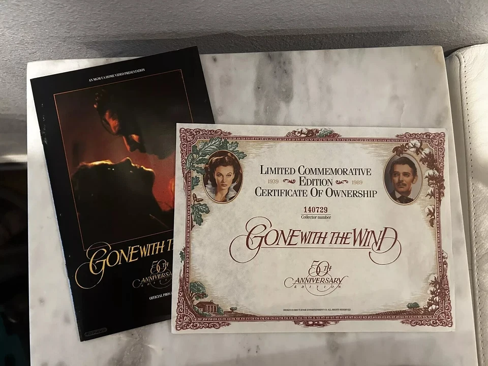 “GONE WITH THE WIND” 50th ANNIVERSARY EDITION, Box VHS Tapes With Certificate - Image 3 of 4