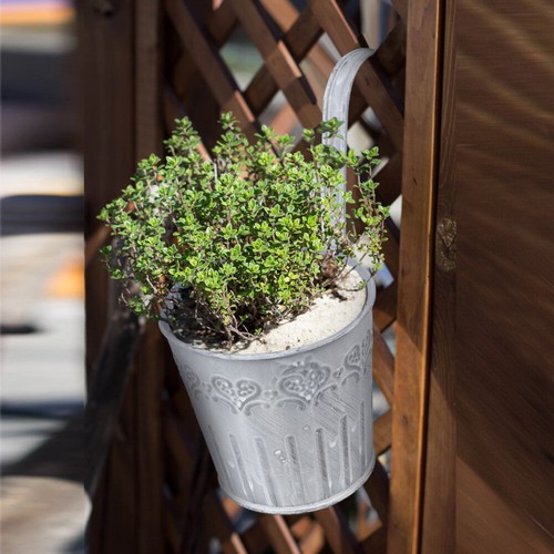 Large Planters Outdoor Plants Metal Flower Planters Metal Vase US - Picture 4 of 9
