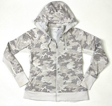 Athleta Hoodie Jacket Women s Medium Triumph Gray Camouflage Full Zip