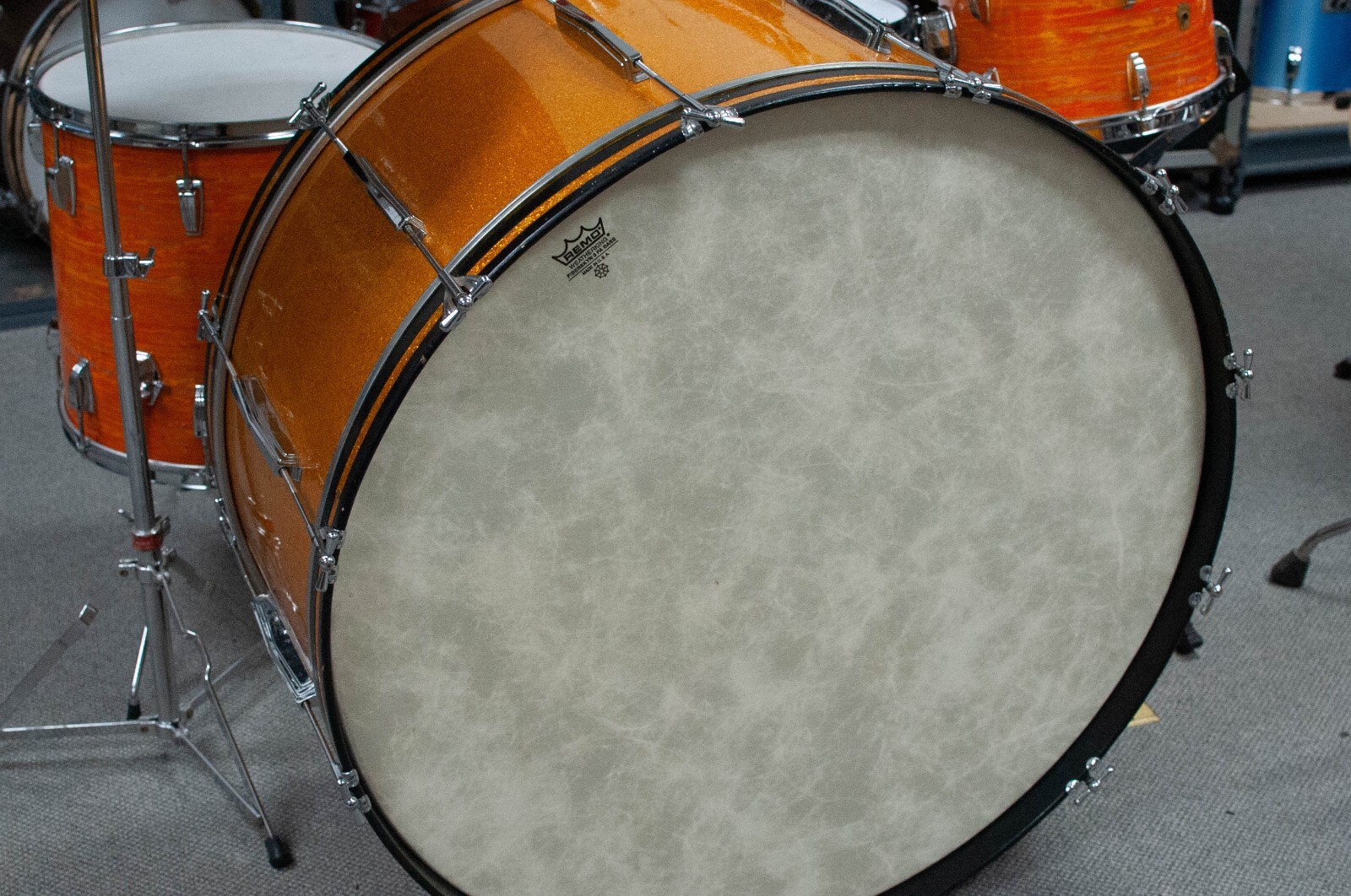 1967 Ludwig 16x34" Gold Sparkle Concert Bass Drum eBay