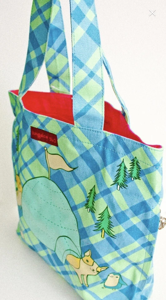 Bolso de Mano Bungalow 360 Iglú Fiesta Critters Lona a Cuadros 13x13 Foto 2 de 4