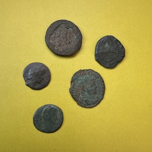Ancient ROMAN/BYZANTINE, Lot of 5 Coins