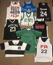 Lot of 13 Mixed Sports Jerseys Rugby Basketball Hockey Football MiUSA + Shorts