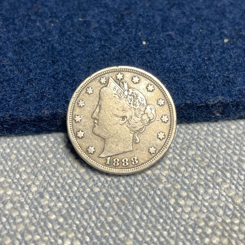 (#102282) Liberty Nickel:  1888 better date.  VF/F