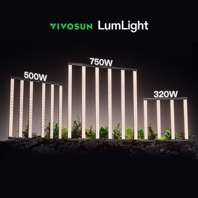 VIVOSUN 320W/500W/750W Lumalight LED Grow Light Bar Full Spectrum Smart Dimming