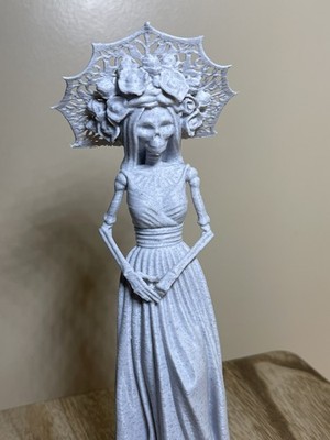   Día de los Muertos Figurine   6  Granite PLA 3D Printed Sculpture