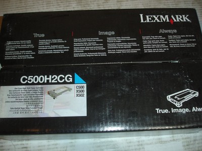 Genuine Lexmark C500H2CG Cyan High-Yield Toner - NEW SEALED