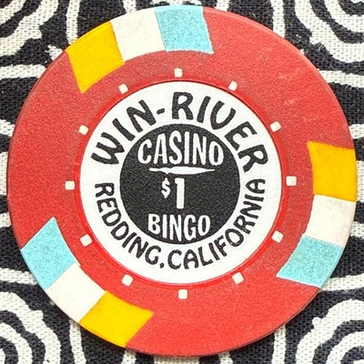 Win-River Bingo $1 Redding, California Poker Gaming Casino Chip V1020