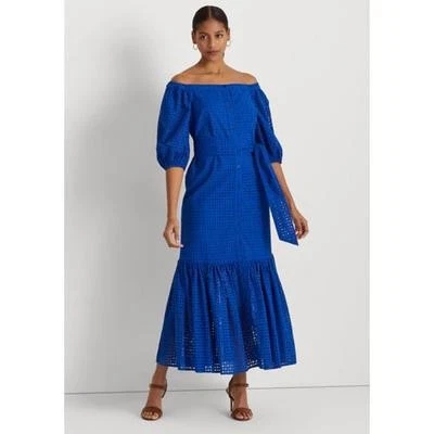 Lauren Ralph Lauren Women's Eyelet Cotton Off 196646469391  RT $265