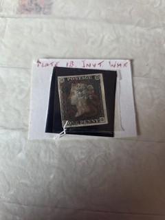 (view)1840 Penny Black Inverted Watermark Plate 1b And High End Stamp Collection