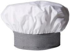 Uncommon Threads Unisex Twill Chef Hat One Size White/H.tooth