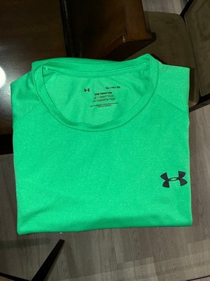 Men's Under Armour Tech Tee Shirt XL Green Black Logo