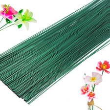 300 PCS 22 Gauge Dark Green Stem Wire - 16 Inch Floral Stem Wire for Flower Arra