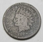 1867 INDIAN HEAD CENT,NICE TOUGHER COIN!!!!(A3)