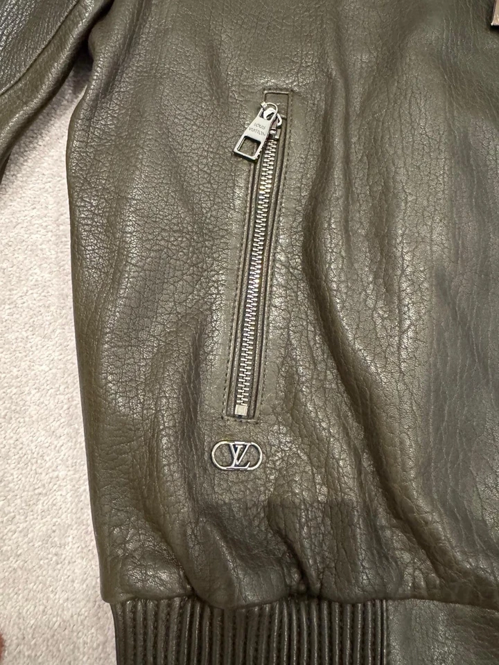 LV Louis Vuitton Leather Jacket - Image 3 of 4