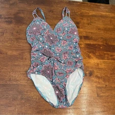Love your Assets by Sara Blakely Spanx Floral Patterned One-Piece Swimsuit Large