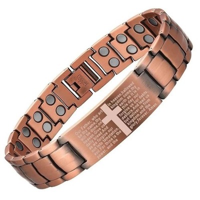 3X Ultra Strength Magnetic Copper Bracelet Vintage Copper Men's Therapy Energy