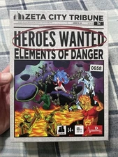 Heroes Wanted:Elements of Danger Card Game EXPANSION Zeta City Tribune 