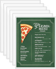 6-Pack 8.5" x 11" Rigid Print Protectors, Transparent Hard Plastic Page Clear