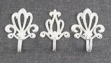 3 Piece Cast Iron Metal Single Hook Hanger Decorative Wall Hanging