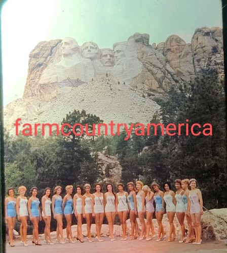 2 Color Photo Slides 50s-60s Era Miss America Bathing Suit BOB KOTALIK ESTATE - Picture 1 of 4