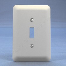 Leviton White Toggle Switch Cover Oversized Metal Wallplate Switchplate 89301-WH