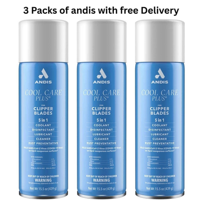 #ad Andis Cool Care Plus 15.5 Oz Spray For Clipper Blades 3 Packs $26.76