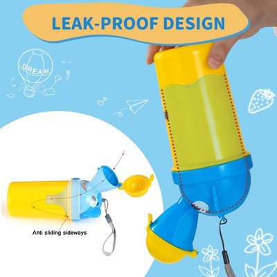 Healifty Orinatoio Portatile A Forma Di Elefante Per Bambini - Vasino Da Viaggio In PP, Mini Bottiglia Per Urina Per Bambini E Ragazzi (Blu) - 4