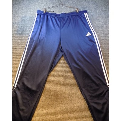 Adidas Mens Aeroready Football Track Pants Navy Blue Tapered Leg NEW