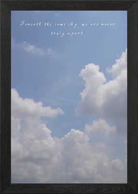 Der endlose Himmel hält weiche Wolken T Gerahmtes Wandbild Poster Leinwanddruck Bild