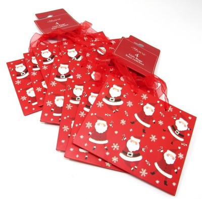 Lady Jayne 8 Small Gift Bags Santa Joy Christmas 5 x 6.25 x 3 15779 Punch Studio