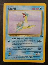 Såld annons: Rare Holographic Fossil Set Lapras 10/62 (Unlimited, English)