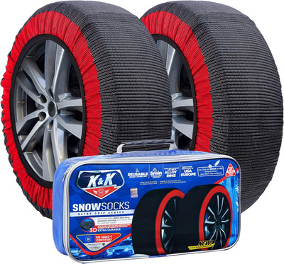 K&K Auto Snow Socks for Tires   Pro Series for Ultimate Grip Approved Snow Chain