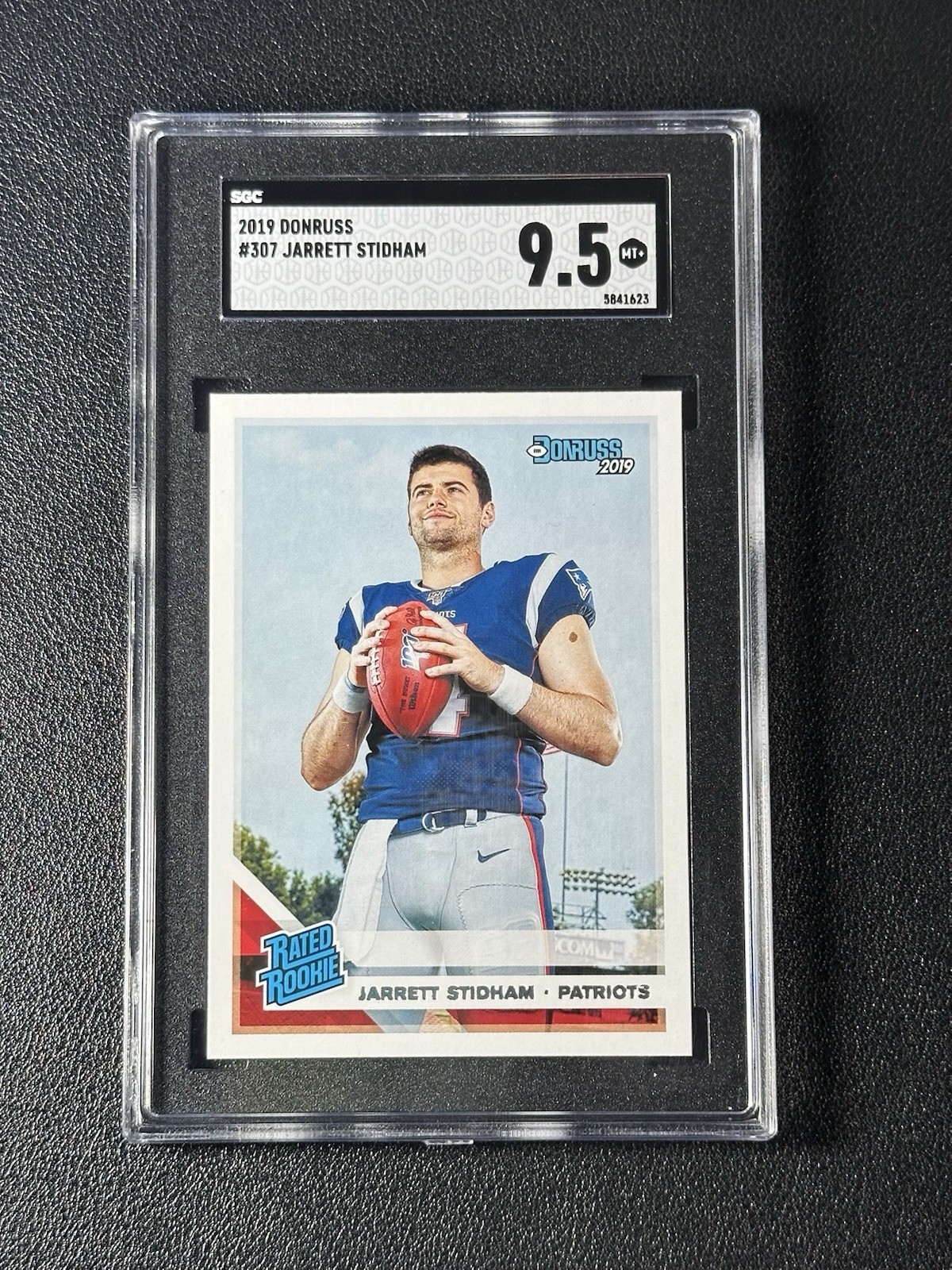2019 Donruss Football Jarrett Stidham Rated Rookie RC #307 SGC 9.5 Broncos