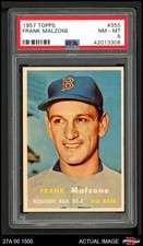 1957 Topps #355 Frank Malzone Red Sox PSA 8 - NM/MT